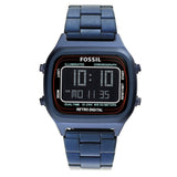 Fossil Retro Analog-Digital Black Dial Blue Steel Strap Watch for Men - FS5896 Authentic Buy Shop Now