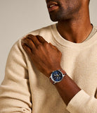 Fossil Neutra Minimalist Moonphase Blue Dial Brown Leather Strap Watch for Men - FS5903 Authentic Buy Shop Now