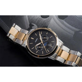 Fossil Neutra Moonphase Multifunction Black Dial Two Tone Steel Strap Watch for Men - FS5906 Authentic Buy Shop Now
