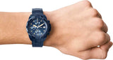 Fossil Bronson Chronograph Blue Dial Blue Steel Strap Watch for Men - FS5916 Authentic Buy Shop Now