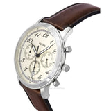Fossil Neutra Chronograph White Dial Brown Leather Strap Watch for Men - FS6022 Authentic Buy Shop Now