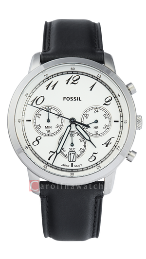 Fossil Neutra Chronograph White Dial Black Leather Strap Watch for Men - FS6023 Authentic Buy Shop Now