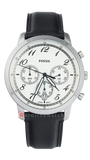 Fossil Neutra Chronograph White Dial Black Leather Strap Watch for Men - FS6023 Authentic Buy Shop Now