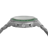 Fossil Sport Tourer Chronograph Green Dial Silver Steel Strap Watch for Men - FS6048 Authentic Buy Shop Now