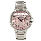 Cartier Ballon Bleu De Cartier Pink Dial Silver Steel Strap Watch for Women - W6920041 Authentic Buy Shop Now