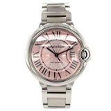 Cartier Ballon Bleu De Cartier Pink Dial Silver Steel Strap Watch for Women - W6920041 Authentic Buy Shop Now