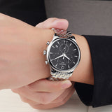 Tissot T Classic Tradition Chronograph Black Dial Silver Steel Strap Watch For Men - T063.617.11.057.00 Authentic Buy Shop Now