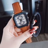 Fossil Inscription Multifunction Silver Dial Brown Leather Strap Watch for Men - BQ2658 Authentic Buy Shop Now