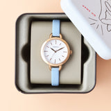 Fossil Classic White Dial Blue Leather Strap Watch for Women - BQ3327 Authentic Buy Shop Now