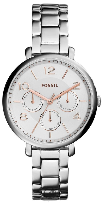 Fossil Jacqueline Multifunction White Dial Silver Steel Strap Watch for Women - ES3738 Authentic Buy Shop Now