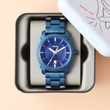 Fossil Machine Blue Dial Blue Steel Strap Watch for Men - FS5231 Authentic Buy Shop Now