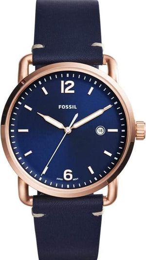 Fossil The Commuter Blue Dial Blue Leather Strap Watch for Men - FS5274 Authentic Buy Shop Now