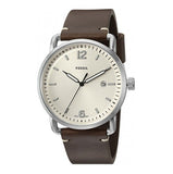 Fossil The Commuter White Dial Brown Leather Strap Watch for Men - FS5275 Authentic Buy Shop Now