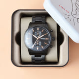 Fossil Townsman Chronograph Black Dial Black Steel Strap Watch for Men - FS5379 Authentic Buy Shop Now