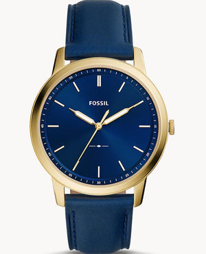 Fossil The Minimalist 3H Analog Blue Dial Blue Leather Strap Watch for Men - FS5789 Authentic Buy Shop Now