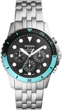Fossil FB-01 Chronograph Black Dial Silver Steel Strap Watch for Men - FS5827 Authentic Buy Shop Now