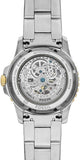 Fossil FB-01 Automatic Skeleton Blue Dial Two Tone Steel Strap Watch for Men - ME3191 Authentic Buy Shop Now