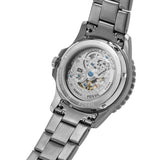 Fossil FB-01 Automatic Skeleton Black Dial Grey Steel Strap Watch for Men - ME3201 Authentic Buy Shop Now