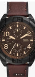 Fossil Bronson Chronograph Brown Dial Brown Leather Strap Watch for Men - FS5875 Authentic Buy Shop Now