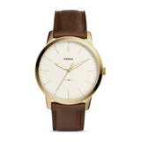 Fossil The Minimalist White Dial Brown Leather Strap Watch for Men - FS5397 Authentic Buy Shop Now