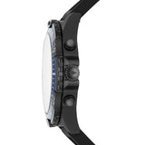 Fossil Garrett Chronograph Blue Dial Black Rubber Strap Watch for Men - FS5695 Authentic Buy Shop Now