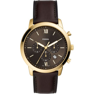 Fossil Neutra Chronograph Brown Dial Brown Leather Strap Watch for Men - FS5763 Authentic Buy Shop Now