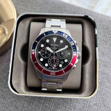 Fossil FB-03 Chronograph Black Dial Silver Steel Strap Watch for Men - FS5767 Authentic Buy Shop Now