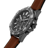 Fossil Garrett Chronograph Grey Dial Brown Leather Strap Watch for Men - FS5770 Authentic Buy Shop Now