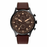 Fossil Retro Pilot Chronograph Brown Dial Brown Leather Strap Watch for Men - FS5833 Authentic Buy Shop Now