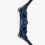 Fossil Bronson Chronograph Blue Dial Blue Steel Strap Watch for Men - FS5916 Authentic Buy Shop Now