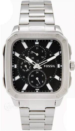 Fossil Inscription Multifunction Black Dial Silver Steel Strap Watch for Men - BQ2655 Authentic Buy Shop Now