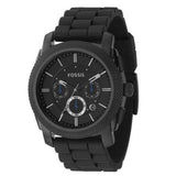 Fossil Machine Chronograph Black Dial Black Silicone Strap Watch for Men - FS4487 Authentic Buy Shop Now
