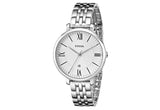 Fossil Jacqueline White Dial Silver Steel Strap Watch for Women - ES3698 Authentic Buy Shop Now