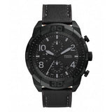 Fossil Bronson Chronograph Black Dial Black Leather Strap Watch for Men - FS5874 Authentic Buy Shop Now
