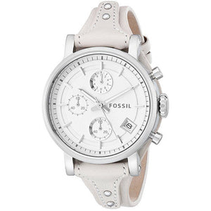 Fossil Boyfriend White Dial Beige Leather Strap Watch for Women - ES3811 Authentic Buy Shop Now