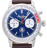 Breitling Top Time B01 Shelby Cobra Blue Dial Brown Leather Strap Watch for Men - AB01763A1C1X1 Authentic Buy Shop Now