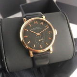 Marc Jacobs Baker Black Dial Black Leather Strap Watch for Women - MBM8633 Authentic Buy Shop Now