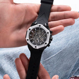 Guess Formula Chronograph Black Dial Black Silicone Strap Watch For Men - GW0579G1 Authentic Buy Shop Now