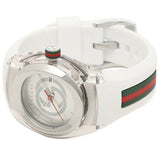 Gucci Sync Quartz White Dial White Rubber Strap Unisex Watch - YA137302 Authentic Buy Shop Now
