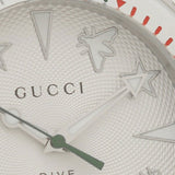 Gucci Dive Quartz White Dial White Rubber Strap Watch For Men - YA136337 Authentic Buy Shop Now
