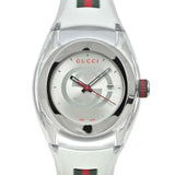 Gucci Sync Quartz White Dial White Rubber Strap Unisex Watch - YA137302 Authentic Buy Shop Now
