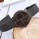 Calvin Klein Minimal Black Dial Black Mesh Bracelet Watch for Men - K3M5145X Authentic Buy Shop Now