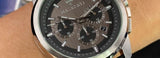Maserati Successo 44mm Grey Dial Black Leather Strap Watch For Men - R8871621006 Authentic Buy Shop Now