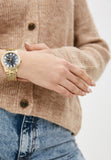 Guess Sparkler Diamonds Black Dial Gold Steel Strap Watch for Women - GW0111L2 Authentic Buy Shop Now