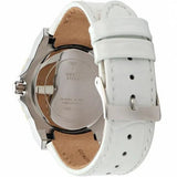 Guess Limelight Quartz Silver Dial White Leather Strap Watch For Women - W0775l8 Authentic Buy Shop Now