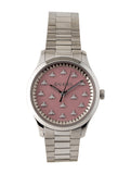 Gucci G Timeless Quartz Pink Dial Silver Steel Strap Watch for Women - YA1265033 Authentic Buy Shop Now