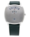Gucci Grip Quartz Silver Dial Green Leather Strap Watch For Women - YA157404 Authentic Buy Shop Now