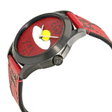Gucci G Timeless Ghost Red Dial Red Leather Strap Watch For Men - YA1264023 Authentic Buy Shop Now