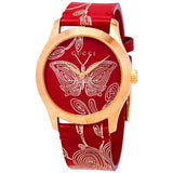 Gucci G Timeless Quartz Red Dial Red Leather Strap Watch For Women - YA1264054 Authentic Buy Shop Now