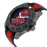 Gucci Dive Blue & Red Dial Blue & Red Nylon Strap Watch For Men - YA136214 Authentic Buy Shop Now